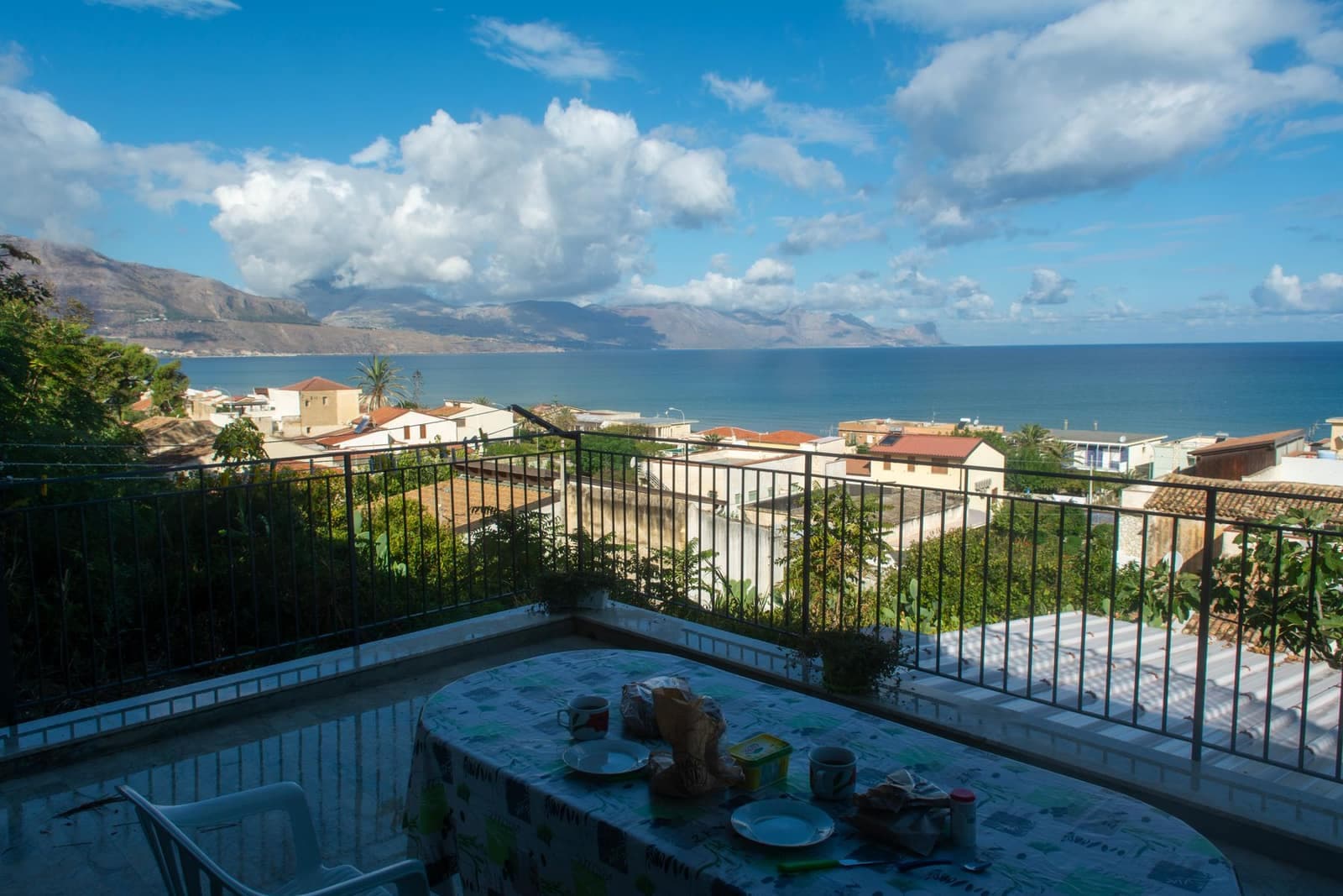 Terrace overlooking the sea