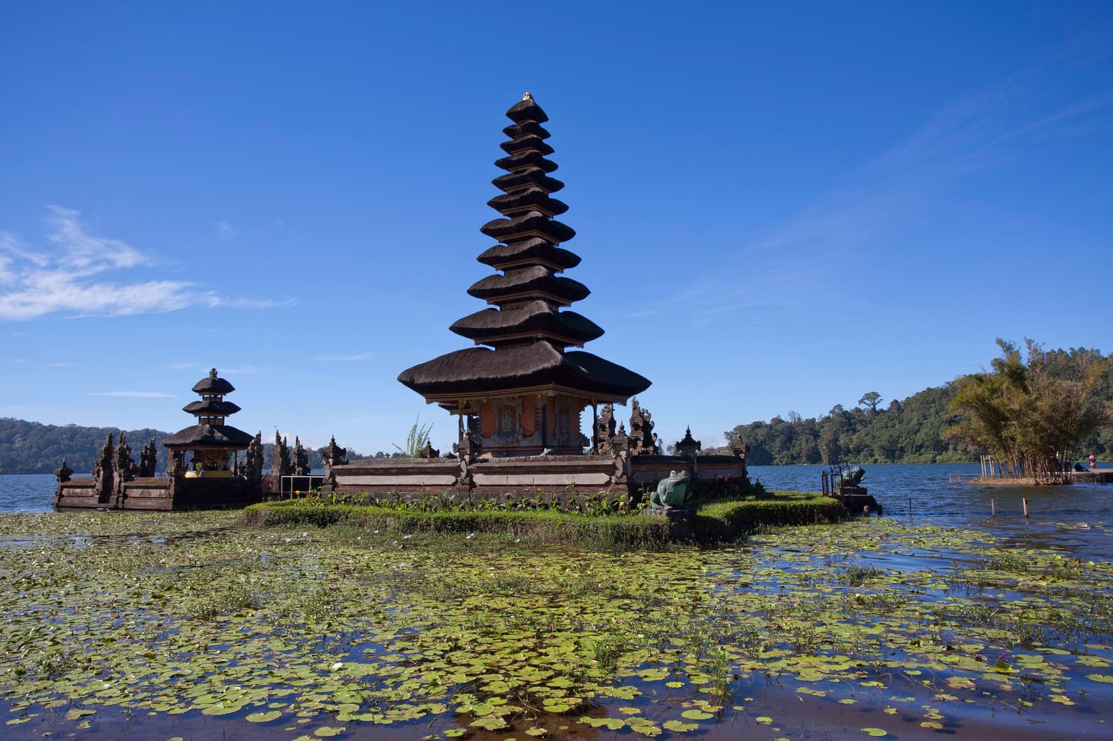 Balinese temple by the water in Indonesia